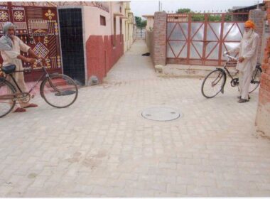 After Sewerage _ Interlocking Tiles work done in the streets of Vill. Narur1