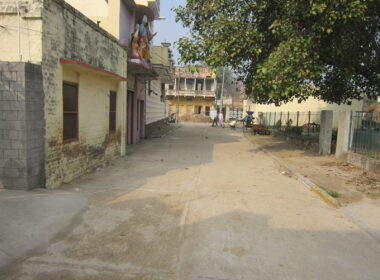After work done of sewerage _ concreating in street2 of village Kharaudi
