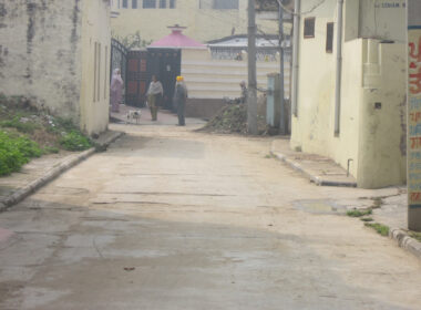 After work done of sewerage _ concreating in street4 of village Kharaudi