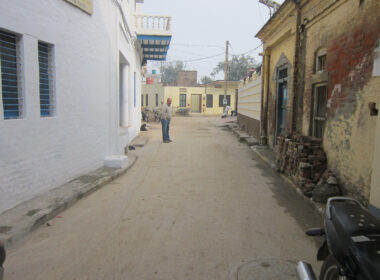 After work done of sewerage _ concreating in street5 of village Kharaudi