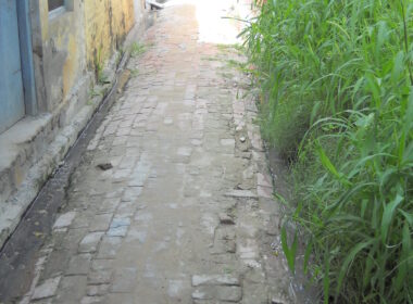 Before sewerage and interlocking tile work done in streets2 of village Narur