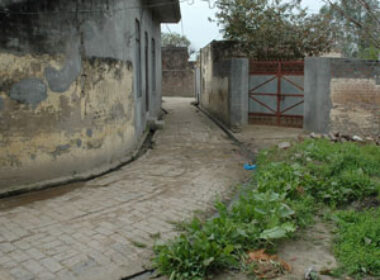 Before start work of sewerage _ concreating at Village Jian