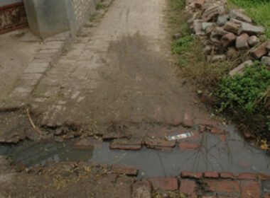Before start work of sewerage and concreating in streets3 at Village Jian
