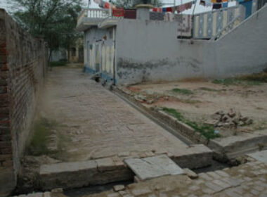 Before work start in street of village Langeri
