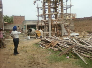 Col SS Bajwa, Member, VLIF visited at village Guru Ki Dhab, seen the under construction of Water Tank