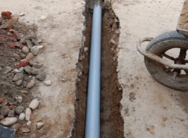 During under construction work of sewerage in the street of Dhugga Kalan7