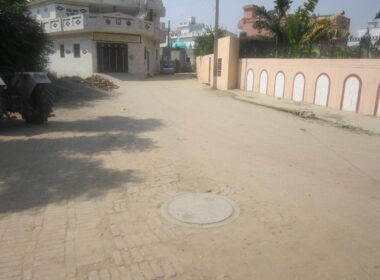 Only Sewerage work done in street of Village Partabpura